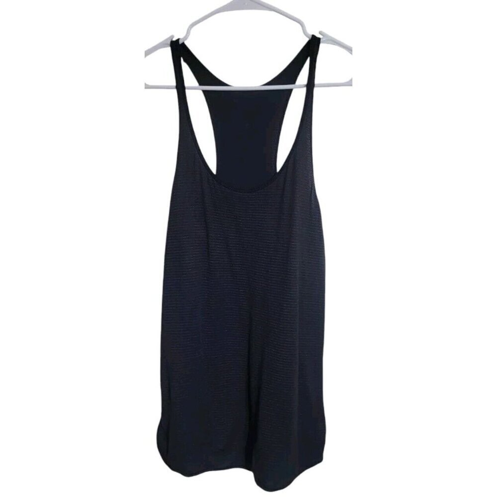 Lululemon Top Women Black What The Sport Singlet Heathered Athleisure Gym Tank